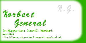 norbert general business card