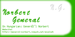 norbert general business card